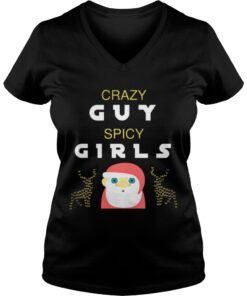 Crazy Guy Spicy Girls Christmas Vneck