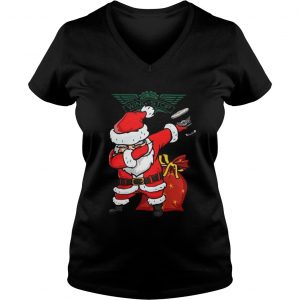 Dabbing Santa Claus Wing Stop Vneck