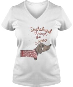 Dachshund through the snow Vneck