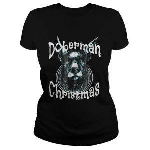 Doberman Christmas Good Dog Ladies Tee