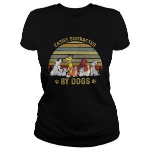 Easily Distracted By Dog Ladies Tee