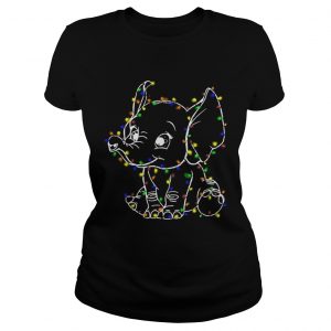 Elephant christmas light Ladies Tee