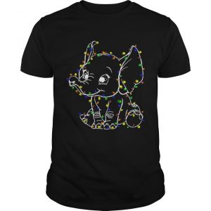 Elephant christmas light Unisex Tee