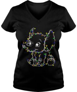 Elephant christmas light Vneck