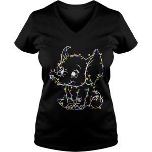 Elephant christmas light Vneck