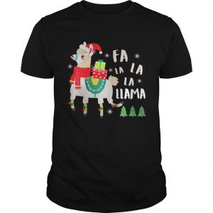 Fa La La La Llama Cute Llama Christmas Unisex Tee