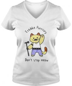 Freddie Purrcury don’t stop meow Happy New Year Vneck