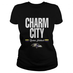 Funny Charm City Baltimore Ravens Football Ladies Tee