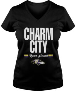 Funny Charm City Baltimore Ravens Football Vneck