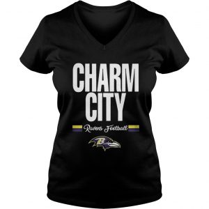 Funny Charm City Baltimore Ravens Football Vneck