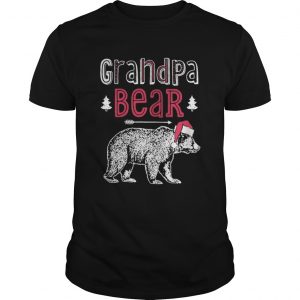 Grandpa bear christmas santa hat Unisex Tee