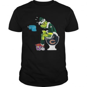Green Bay Packers Grinch santa toilet Unisex Tee
