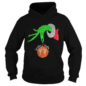 Grinch Hand Holding Ornament Smilin Rylean Hoodie