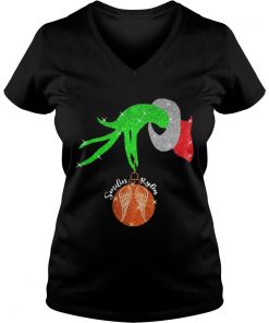 Grinch Hand Holding Ornament Smilin Rylean Vneck