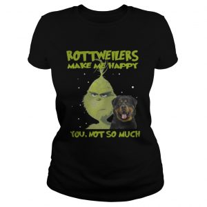 Grinch rottweilers make me happy Christmas Ladies Tee