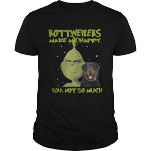 Grinch rottweilers make me happy Christmas Unisex Tee