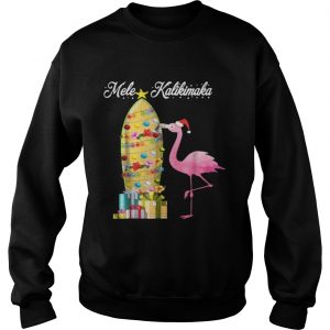 Hawaii Mele Kalikimaka Flamingo Hawaiian Christmas Sweatshirt