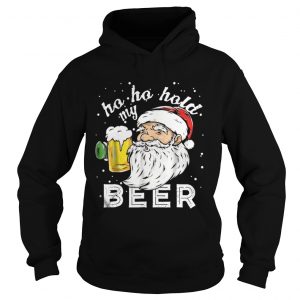 Ho Ho Hold My Beer Christmas Drinking Santa Hoodie