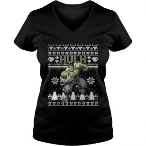 Hulk Marvel ugly christmas Vneck