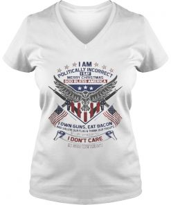 I Am Politically Incorrect I Say Merry Christmas God Bless America Vneck