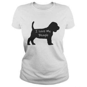 I Love My Beagle Dog Ladies Tee