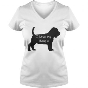 I Love My Beagle Dog Vneck