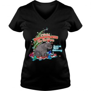I Want A Hippopotamus For Christmas 65Th Anniversary Vneck