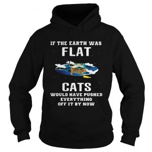 If the earth was flat cats would have pushed everything off it by now Hoodie