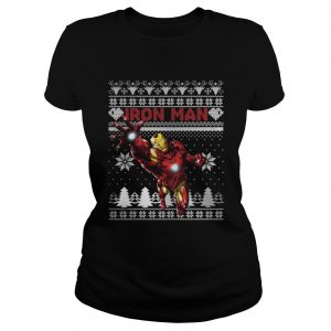 Iron Man Marvel ugly christmas Ladies Tee