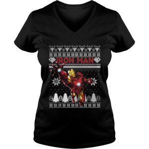 Iron Man Marvel ugly christmas Vneck