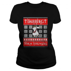 Jesus Christ Dabbing For Your Sins Christmas sweat Ladies Tee