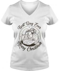 Jesus best day ever Merry Christmas Vneck