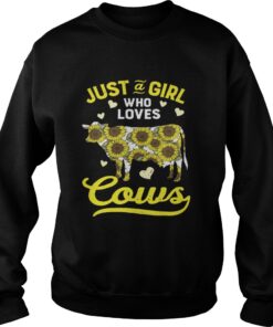 Just a girl who love cows sunflower Sweater