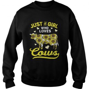Just a girl who love cows sunflower Sweater