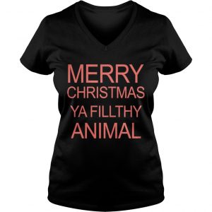 Merry Christmas Ya Filthy Animal Vneck
