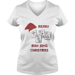 Merry Mahjong Christmas Vneck