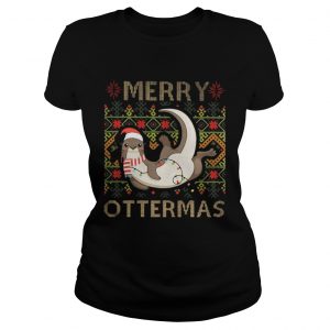 Merry Ottermas Christmas Ugly Ladies Tee