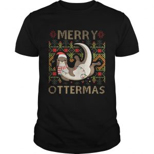 Merry Ottermas Christmas Ugly Unisex Tee