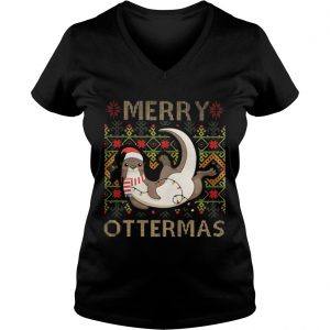 Merry Ottermas Christmas Ugly Vneck