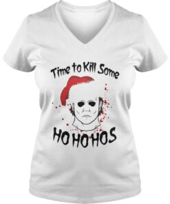 Michael Myers time to kill some Ho ho hos Christmas Vneck