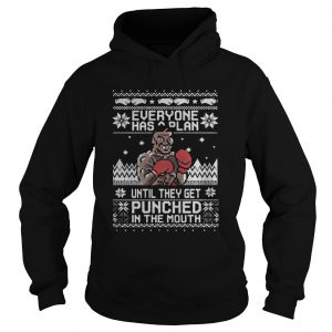 Mike Tyson Punch Everyone has a plan until ugly Christmas Hoodie