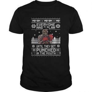 Mike Tyson Punch Everyone has a plan until ugly Christmas Unisex Tee