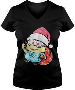 Minion Santa Christmas Vneck