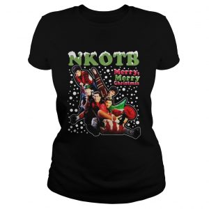 New Kids On The Block Merry Merry Christmas Ladies Tee