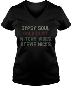 Official Gypsy soul gold dust witchy vibes Stevie nicks Vneck