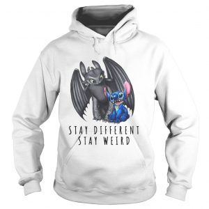 Official Stitch and Toothless stay different stay weird Hoodie
