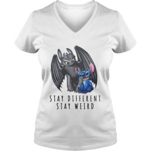 Official Stitch and Toothless stay different stay weird Vneck