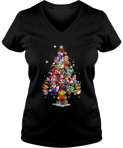 Official Super Mario christmas tree Vneck