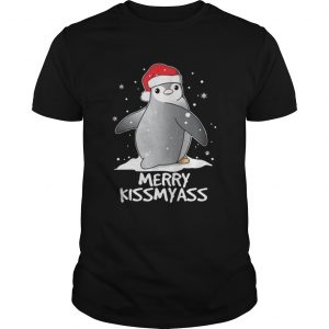 Penguins Merry Christmas Merry Kissmyass Guys Tee