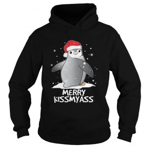 Penguins Merry Christmas Merry Kissmyass Hoodie